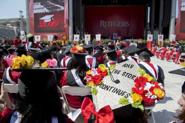 Commencement cap reading And the Story Continues